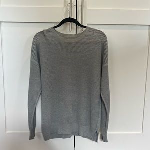 ALLSAINTS Gray Knit Oversized Crew Sweater. 100% Cotton. Size XS but oversized.